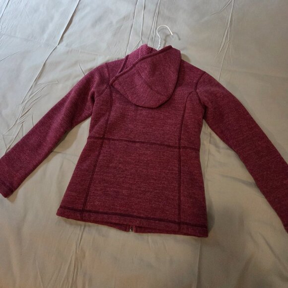 Girls Patagonia fleece Hoody Full Zip  M 10 Red - Picture 6 of 9